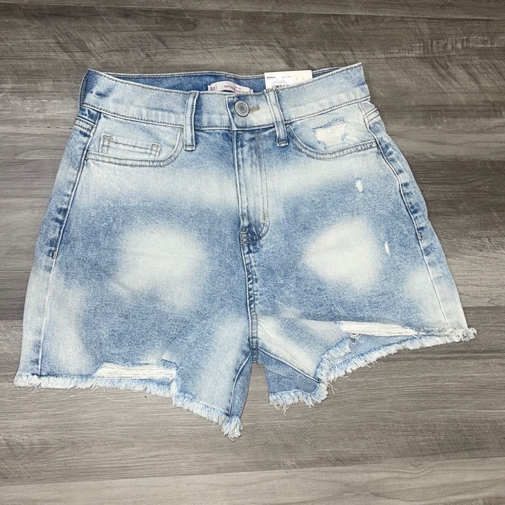 These are ripped jean shorts, brand new, never been worn.